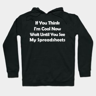 If You Think I'm Cool Now Wait UIf You Think I'm Cool Now Wait Until You See My Spreadsheets,ntil You See My Spreadsheets, Hoodie